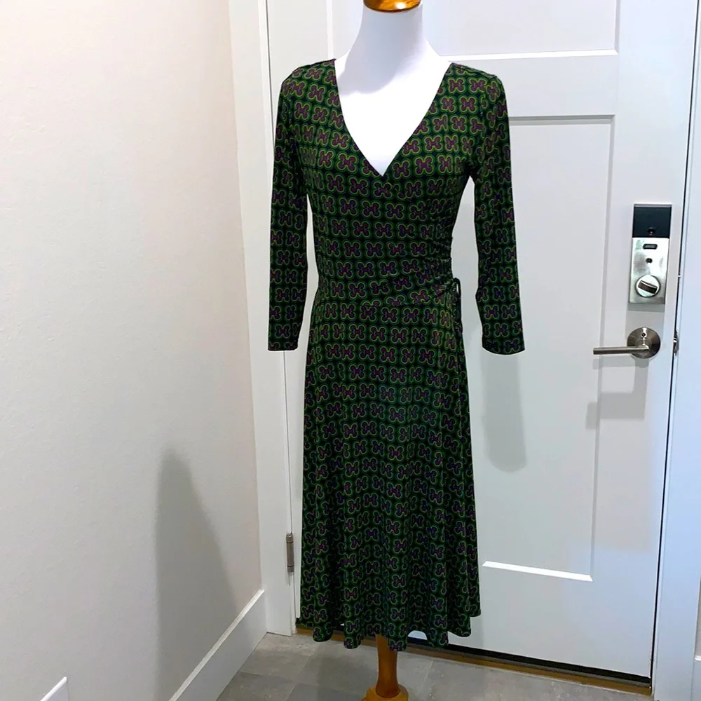 London Times Faux Wrap Dress - Picture 1 of 16